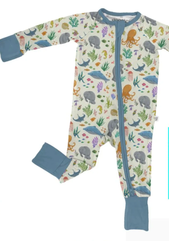 Ocean Friends Long Sleeve Zip PJ by Goosies