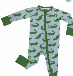 Alligators Long Sleeve Zip PJ by Goosies