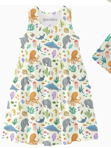 Ocean Friends Sleeveless Dress by Goosies