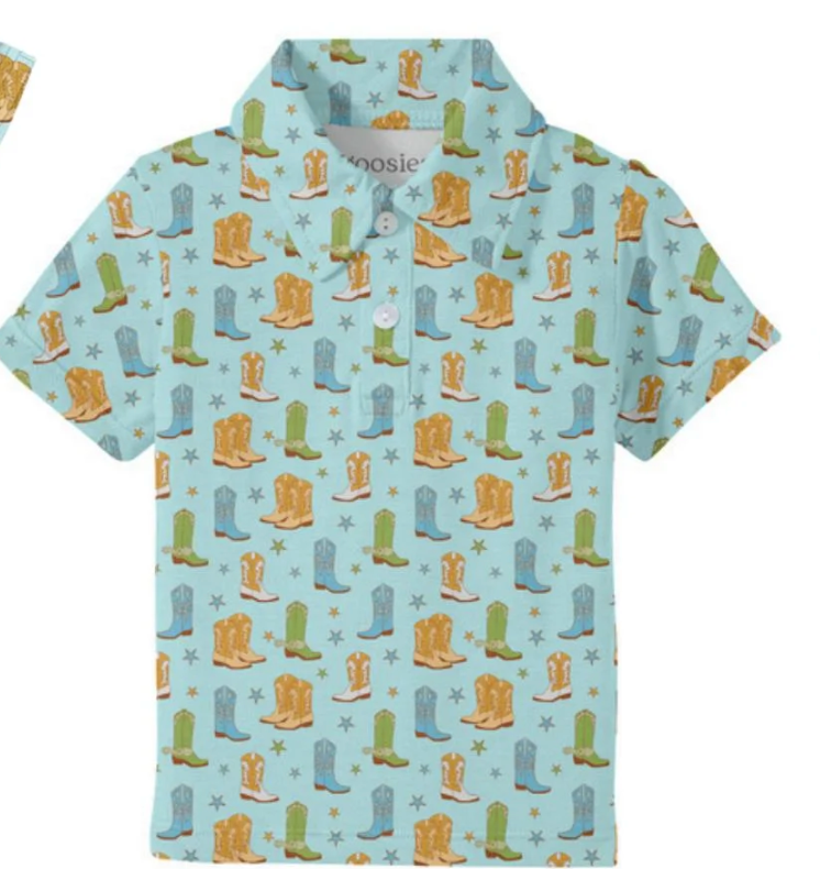 Blue Boots Polo Shirt by Goosies