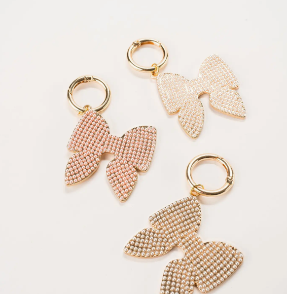 Pearl Bow Bag Charm