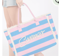 Summer Letter Fringe Tote Bag