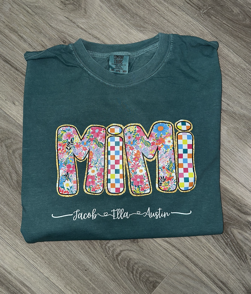 Personalized Mimi, Nana or Gigi Shirt