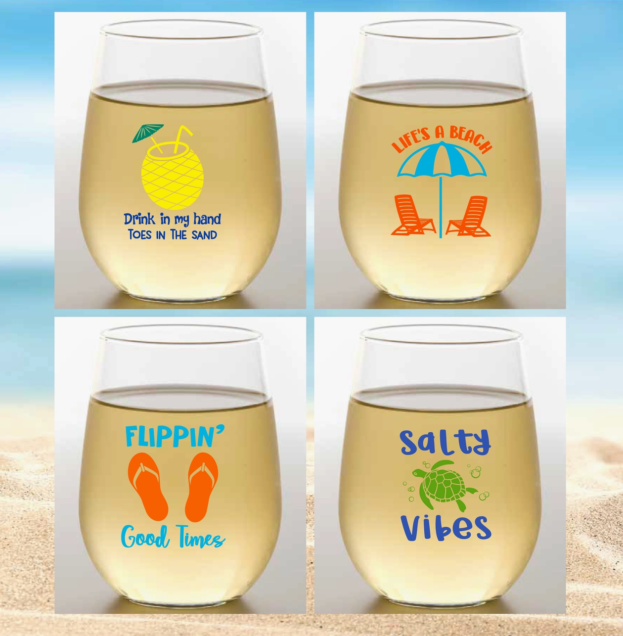 Unbreakable Tritan Plastic Wine Glasses