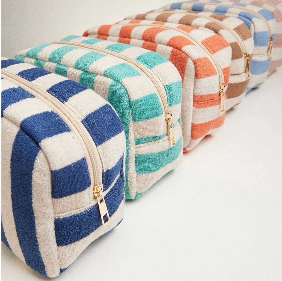 Striped Pattern Cosmetic Pouch Bag