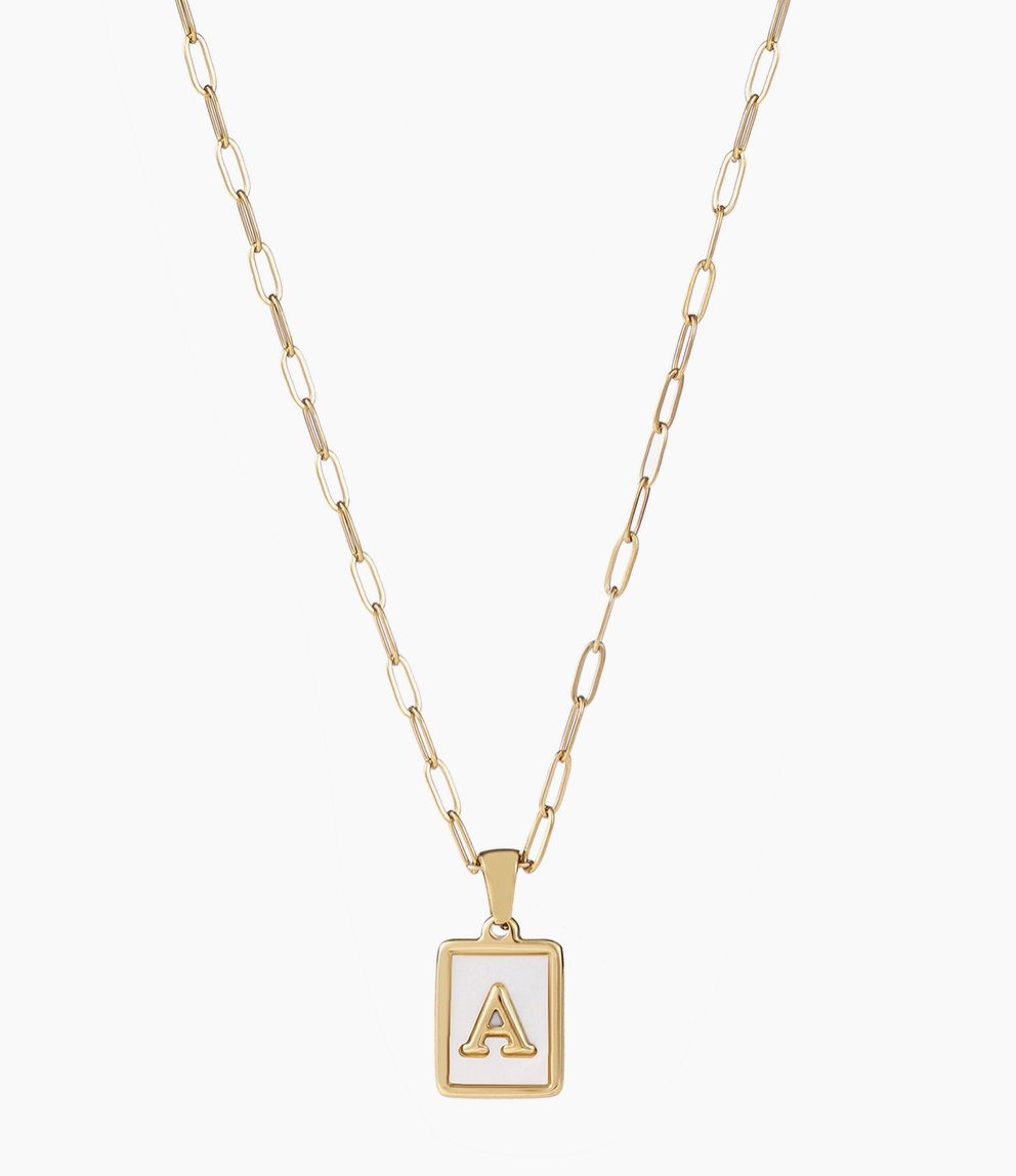 Ocean Drive Initial Necklace - Water Resistant