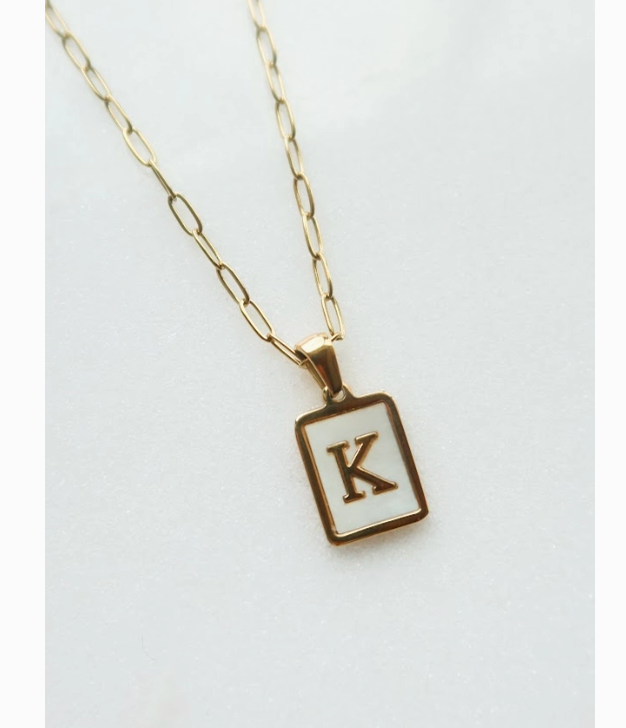 Ocean Drive Initial Necklace - Water Resistant