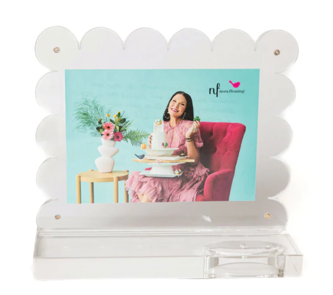 Clearly A-Nora-Able Scalloped Acrylic Frame by Nora Fleming