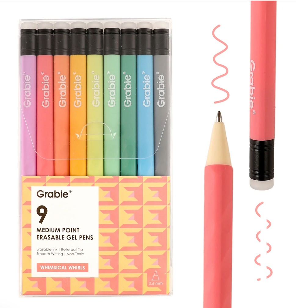 Grabie Medium Point Erasable Gel Pen Set