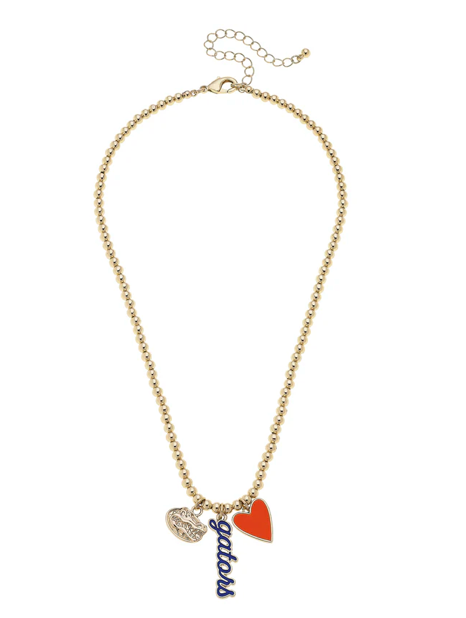 College Ball Bead Charm Necklace