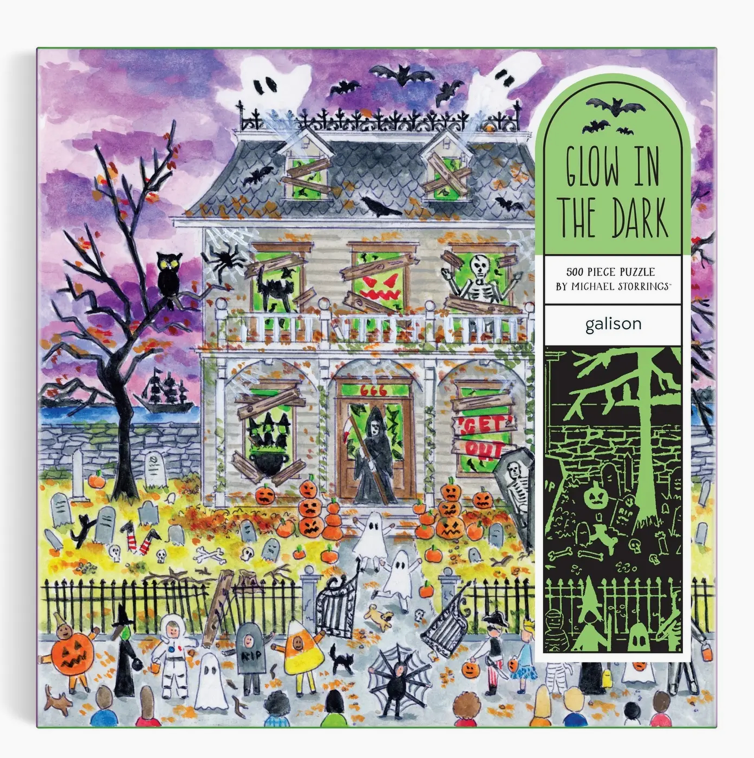 Michael Storrings Haunted House 500 Piece Glow in the Dark Puzzle