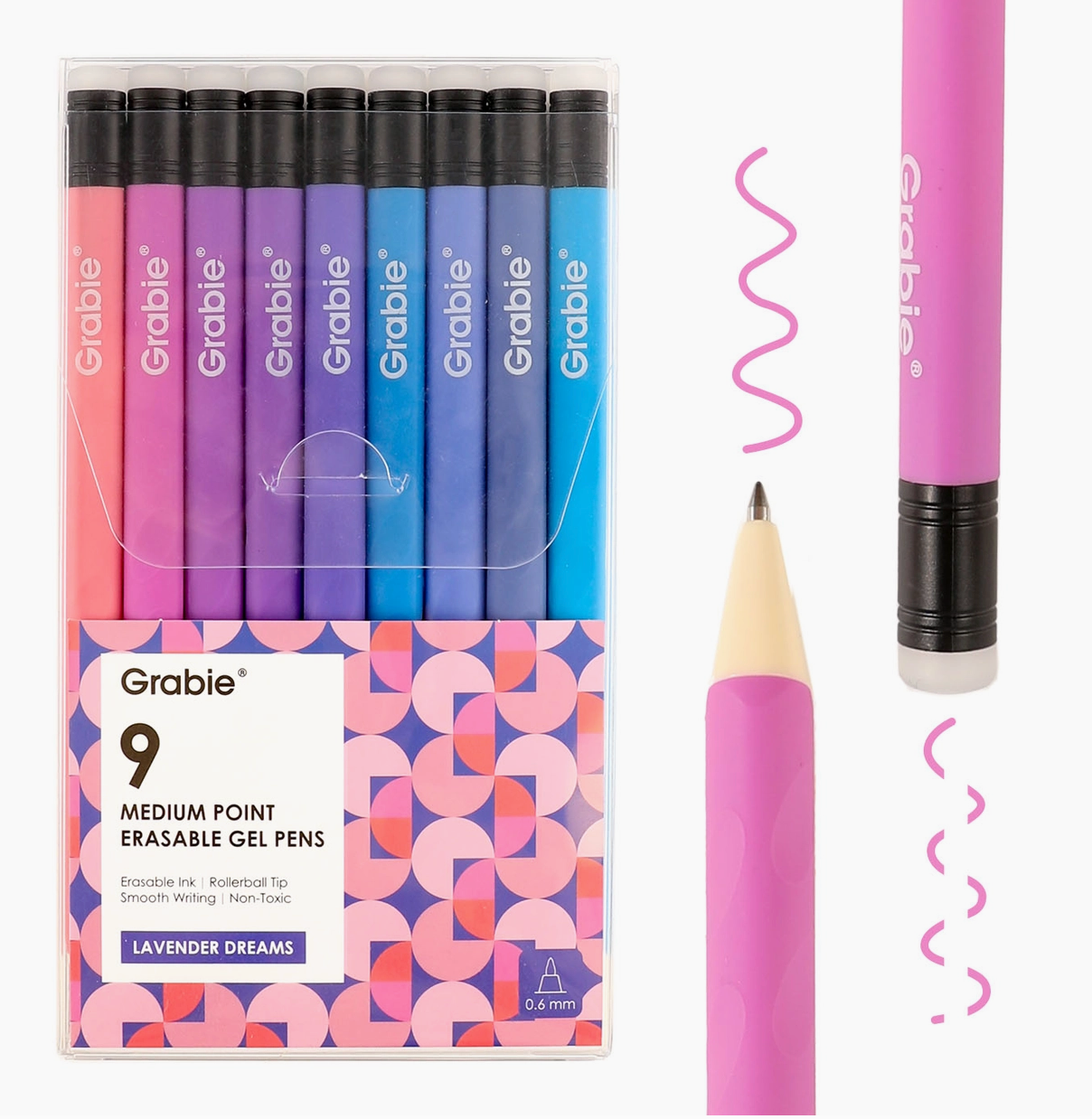 Grabie Medium Point Erasable Gel Pen Set