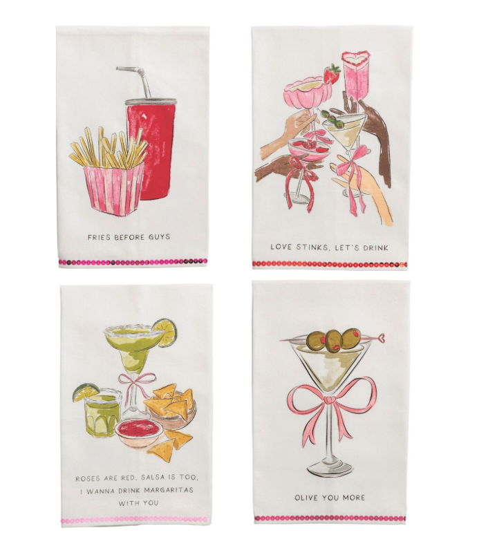 Valentine Sequin Towels