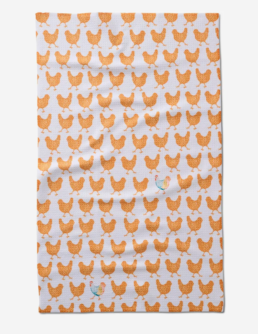Fun Spring Chicks Tea Towel by Geometry