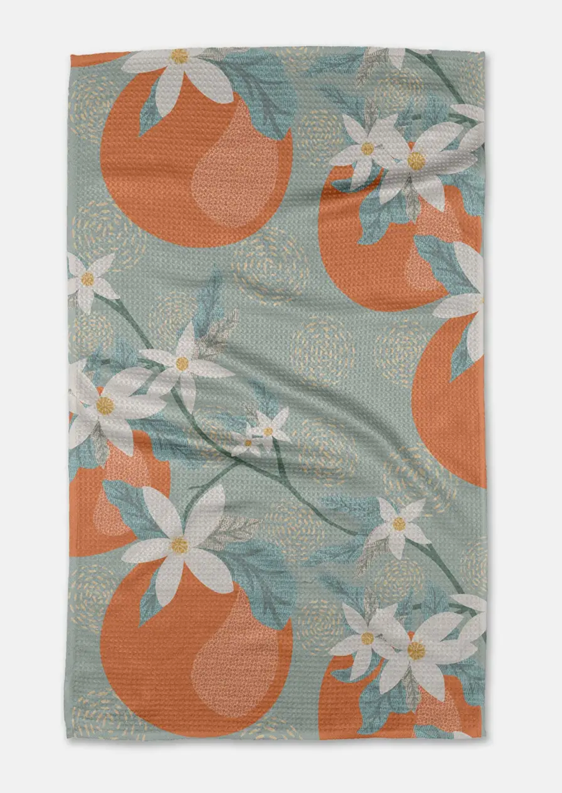 Orange Blossom Tea Towel by Geometry