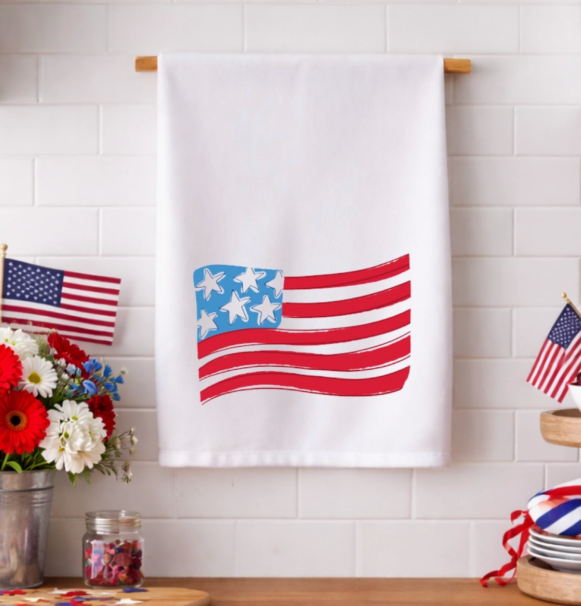 Waving Flag Tea Towel