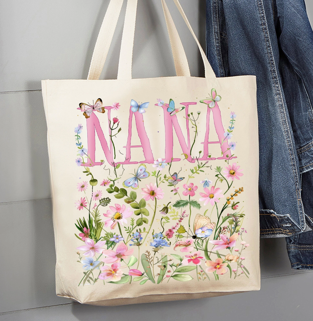 Mother's Day Wild Flowers Canvas Tote Bag