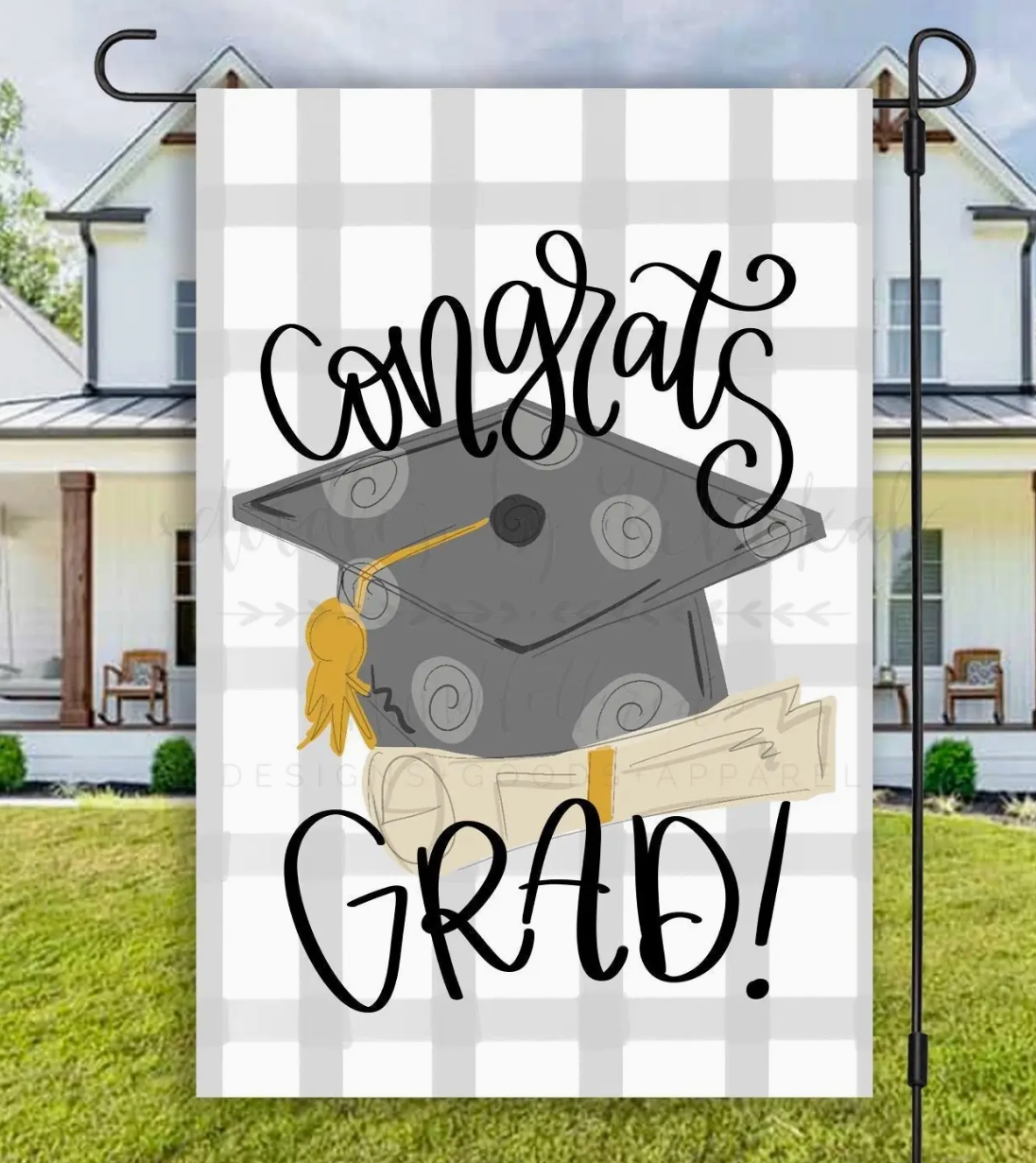 Congrats Grad! Garden Flag