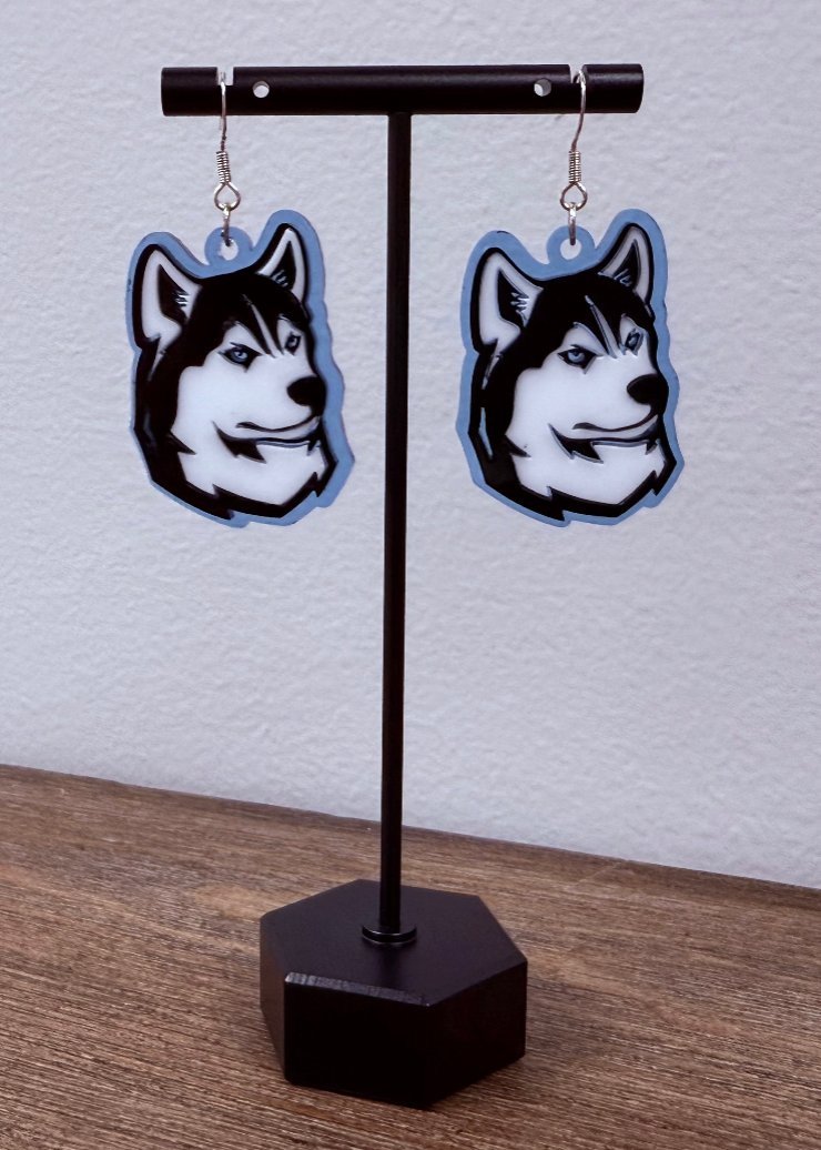 School Laser Cut Mascot Earrings
