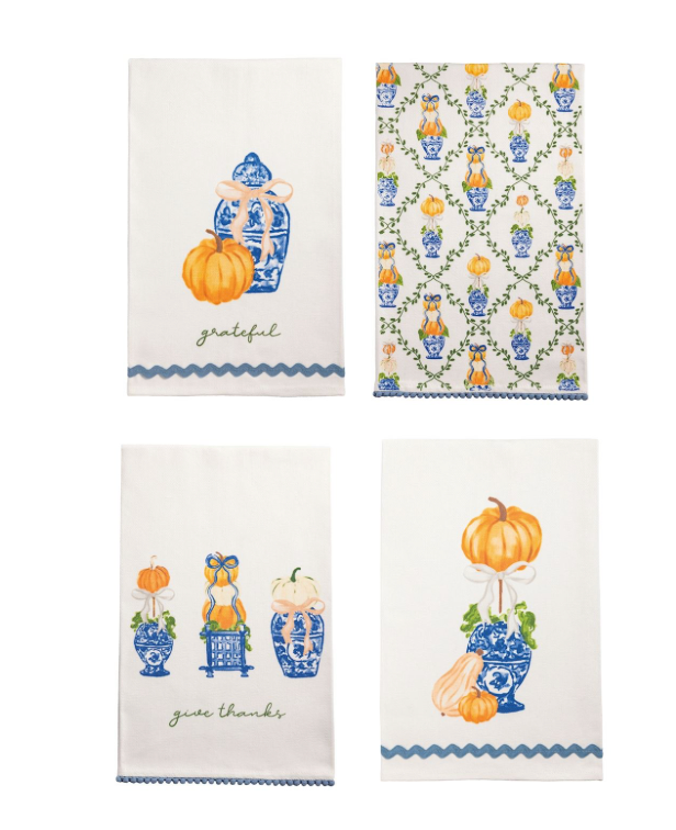 Pumpkin Topiary Towels