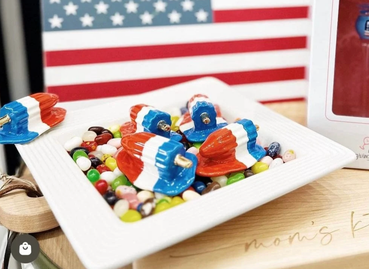 Napkin & Candy Holder by Nora Fleming - Pinstripe