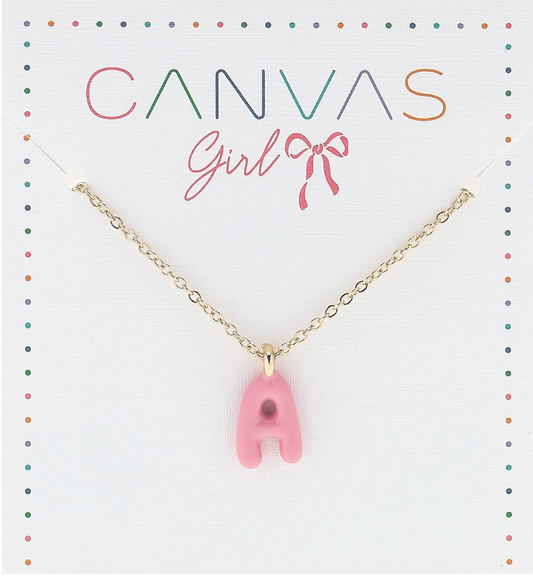 Viola Enamel Coated Letter Children's Necklace