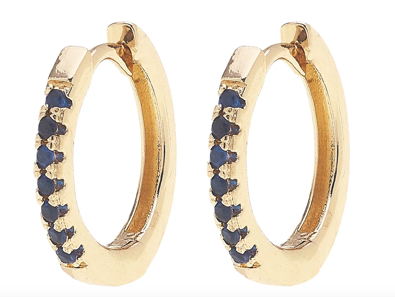 Remi Pave Huggie Hoop Earrings