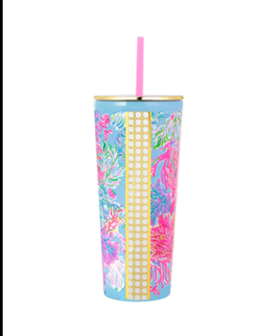 Lilly Pulitzer Tumbler with Straw