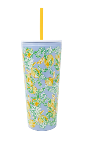 Lilly Pulitzer Tumbler with Straw