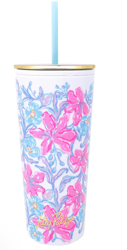 Lilly Pulitzer Tumbler with Straw
