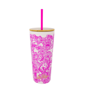 Lilly Pulitzer Tumbler with Straw