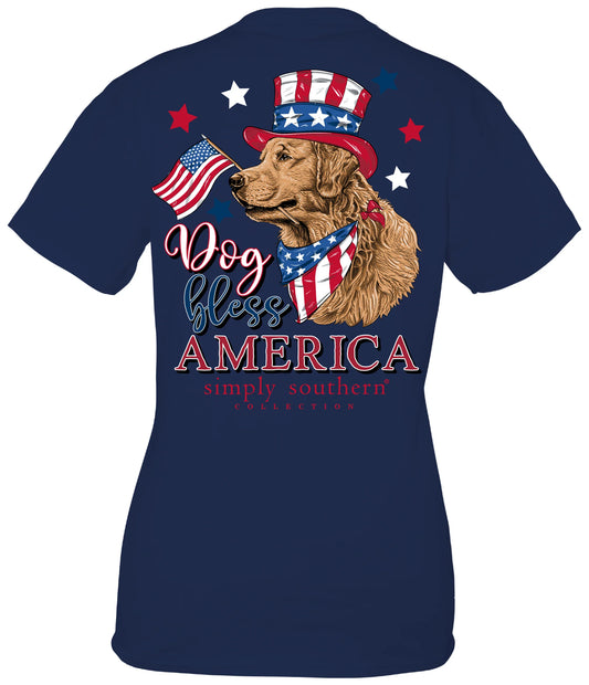Dog Bless America T-Shirt By Simply Southern
