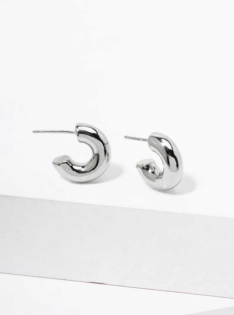 Shiny Huggie Hoop Earring