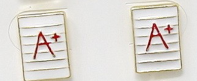 School Days Enamel Stud Earrings