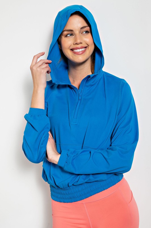 Solid Quarter Zip Butter Hoodie