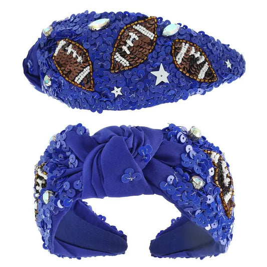 Sequin Football Headband