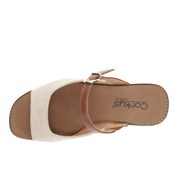 Treat Yourself Slip On Wedge by Corkys-Raffia