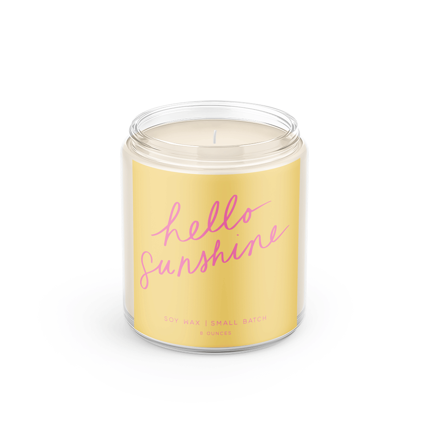 Hello Sunshine: 8 oz Soy Wax - Small Batch Candles