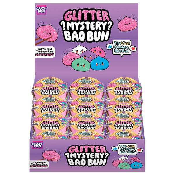 Glitter Mystery Bao Bun 4" Dumpling Squishy Fidget Toy