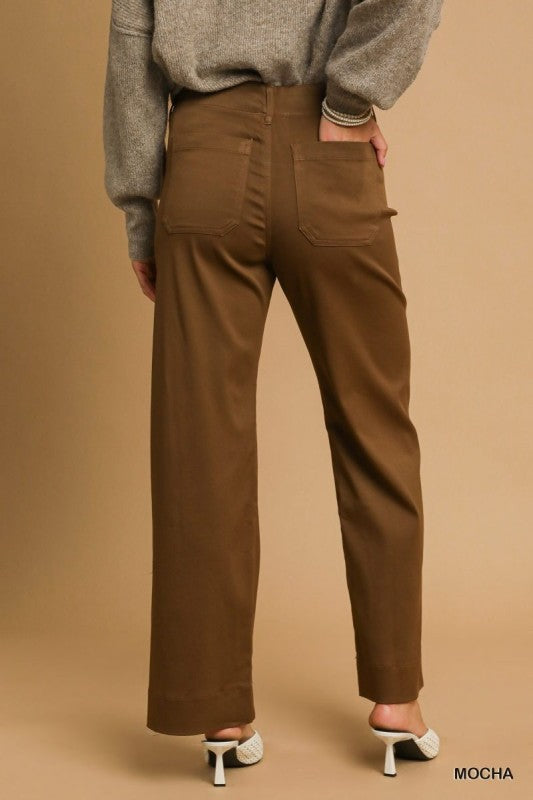 Front Pocket Wide Leg Pant