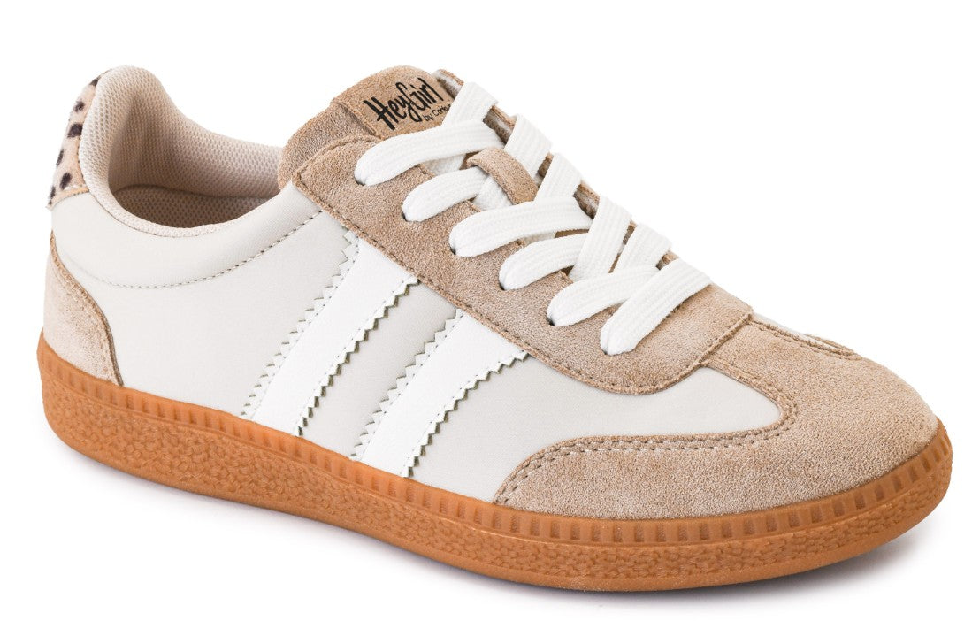 Heads Up Double Stripe Sneaker by Corkys-Sand