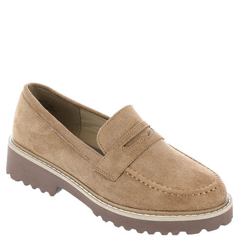 Sand Suede Lug Bottom Penny Loafer