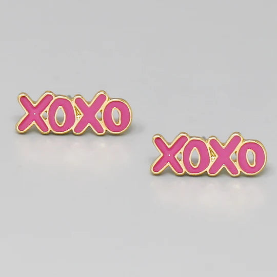 XOXO Enamel Stud Earring