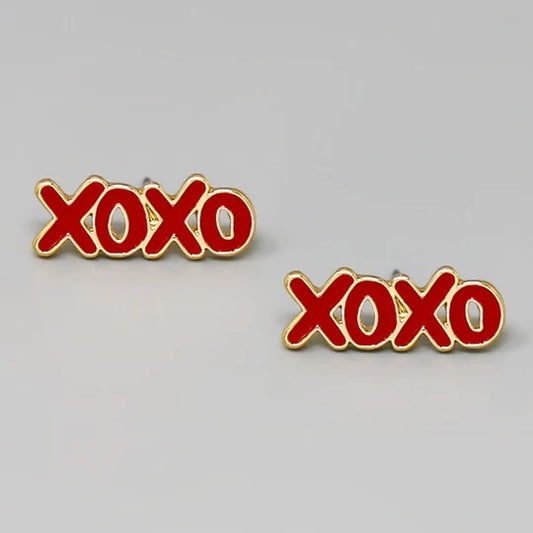 XOXO Enamel Stud Earring