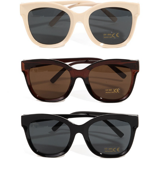 Thick Rounded Frame Sunglasses