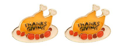 Enamel Thanksgiving Stud Earring