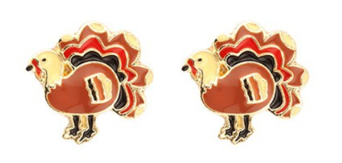 Enamel Thanksgiving Stud Earring