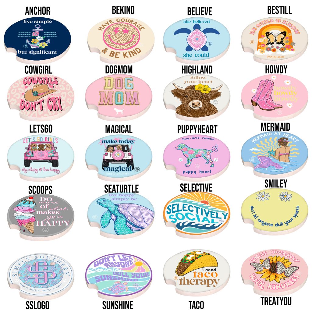 Simply Southern Individual Car Coaster