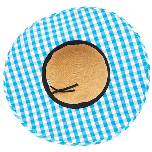Gingham Straw Hat