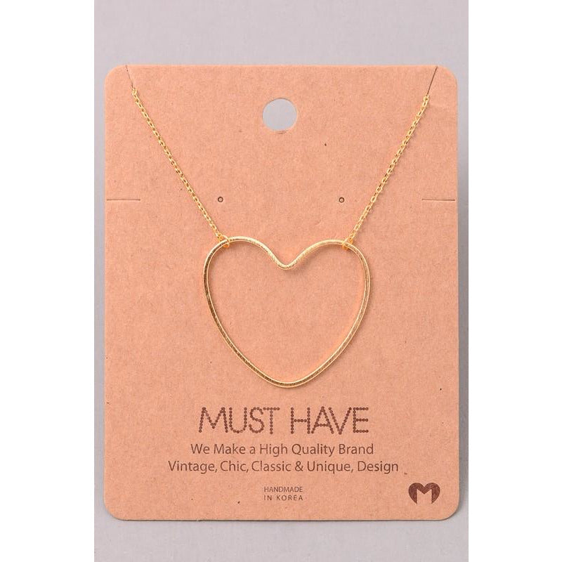 Large Open Heart Must Have Necklace